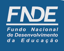 Imagem: Logotipo héfi-hêni-dê-eh. Na parte superior, a sigla héfi-hêni-dê-eh. Em seguida, um traço e o nome: Fundo Nacional de Desenvolvimento da Educação. Fim da imagem.