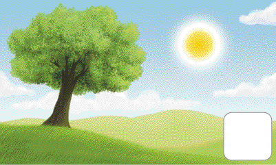 Imagem: Ilustração. Uma árvore sobre um morro. Ao fundo, o sol e nuvens brancas no céu azul-claro.  Fim da imagem.