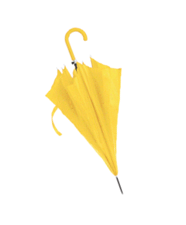 Imagem: Fotografia. guarda-chuva amarelo Fim da imagem.