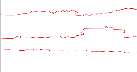 Imagem: Ilustração. Um retângulo com linhas laranja, dividindo a imagem em quatro planos.  Fim da imagem.