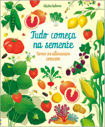 Imagem: Capa de livro. Na parte superior, o título e na parte inferior, ilustração de frutas.  Fim da imagem.