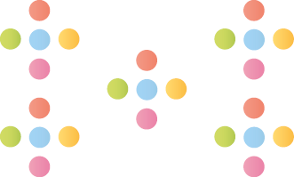 Imagem: Ilustração. À esquerda, cinco grupos com cinco bolinhas da mesma cor: laranja, amarelo, azul, verde e rosa. No centro há uma seta apontando para a direita e em seguida, cinco grupos com cinco bolinhas coloridas em cada um.   Fim da imagem.