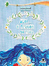 Imagem: Capa de livro. Na parte superior, o título e na parte inferior, ilustração de uma menina com cabelo azul.  Fim da imagem.