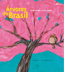 Imagem: Capa de livro. Na parte superior, o título e na parte inferior, ilustração de uma coruja pousada no galho de uma árvore com flores rosa.  Fim da imagem.