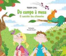 Imagem: Capa de livro. Na parte superior, o título e na parte inferior, ilustração de duas crianças sorrindo. Em volta delas há animais e ao fundo, plantações. Fim da imagem.