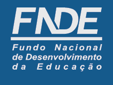 Imagem: Logotipo héfi-hêni-dê-eh. Na parte superior, a sigla héfi-hêni-dê-eh. Em seguida, um traço e o nome: Fundo Nacional de Desenvolvimento da Educação. Fim da imagem.