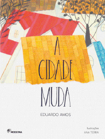 Imagem: Capa de livro. No centro, o título e ao fundo, ilustração de casas e árvores. Fim da imagem.