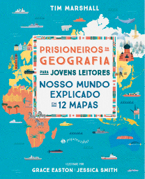 Imagem: Capa de livro. No centro, o título e ao fundo, ilustração de um mapa com imagens em volta.  Fim da imagem.