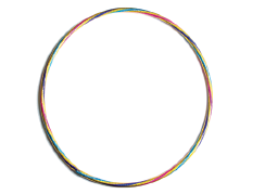 Imagem: Fotografia. Um arco colorido. Fim da imagem.