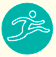 Imagem: Ícone referente à seção Superando defasagens, composto pela ilustração da silhueta de uma pessoa correndo dentro de um círculo verde. Fim da imagem.