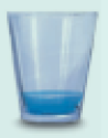Imagem: Ilustração de um copo com parte com água. Fim da imagem.
