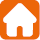 Imagem: Ícone: Tarefa de casa, composto pela ilustração de uma casa branca dentro de um quadrado laranja. Fim da imagem.