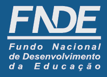 Imagem: Logotipo héfi-hêni-dê-eh. Na parte superior, a sigla héfi-hêni-dê-eh. Em seguida, um traço e o nome: Fundo Nacional de Desenvolvimento da Educação. Fim da imagem.