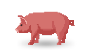 Imagem: Ilustração. Um porco. Fim da imagem.