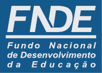 Imagem: Logotipo héfi-hêni-dê-eh. Na parte superior, a sigla héfi-hêni-dê-eh. Em seguida, um traço e o nome: Fundo Nacional de Desenvolvimento da Educação. Fim da imagem.