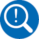 Imagem: Ícone referente à seção Principais objetivos de aprendizagem, composto pela ilustração de uma lupa com um sinal de exclamação dentro de um círculo azul. Fim da imagem.