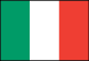Fotografia. Bandeira que apresenta três listras verticalizadas nas cores verde, branco e vermelho.
