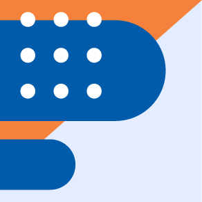 À esquerda, no alto da página, grafismo com um triângulo laranja e sobre ele duas pequenas barras azuis, diferentes no comprimento e na largura, com os cantos à direita arredondados. Sobre as duas imagens, nove bolinhas brancas, formando um quadrado.
Boxe Protagonismo juvenil: aplicação dos saberes.