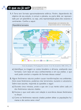 Página em miniatura da seção com o título 'O que eu já sei?', composta por um mapa e textos.