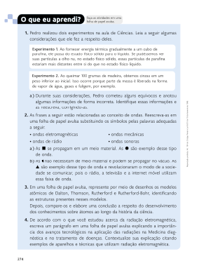 Página em miniatura com o título 'O que eu aprendi?', composta por questões.