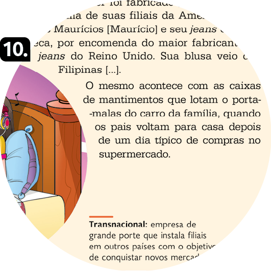 Página de referência 10 do Vocabulário, contendo texto, com uma palavra em destaque.