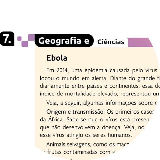 Página de referência 7 da seção Geografia e... contendo texto.