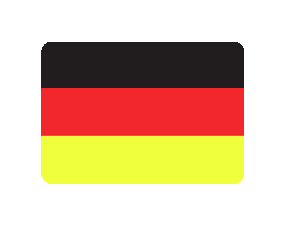 Bandeira da Alemanha, composta por três faixas horizontais em preto, vermelho e amarelo.