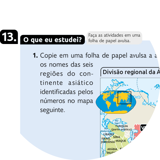 Página de referência 13 da seção O que eu estudei? com questões.