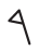 Letra do alfabeto fenício equivalente ao D, representado por um triângulo ao lado de um traço vertical, assemelhando ao número 9.