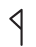 Letra do alfabeto grego equivalente ao R representado por um triângulo ao lado de um traço vertical, assemelhando ao número 9.