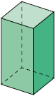 Ilustração de um prisma. Ele possui duas bases, as quais tem formato de quadrado.