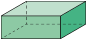 Ilustração de uma figura geométrica espacial com duas bases, retangulares. 