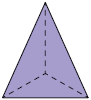 Ilustração de uma pirâmide de base triangular.