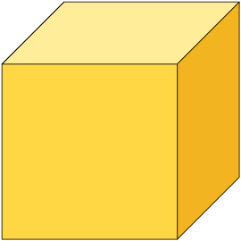 Ilustração de um cubo.