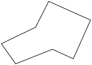 Ilustração de 7 segmentos de reta com cada ponto de suas extremidades em comum com outro, formando uma figura de 7 lados. 