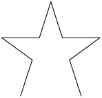 Ilustração de 8 segmentos de reta colocados um seguido do outro, como se fosse parte de uma estrela, mas sem estar completa, apenas com 3 pontas.