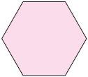 Ilustração de um polígono com 6 lados iguais.