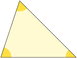 Ilustração de um triângulo. Todos os lados desse triângulo formam ângulos internos menores do que 90 graus (agudos).