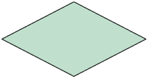 Ilustração de um quadrilátero com dois pares de lados paralelos, e medida de altura diferente da medida da largura.