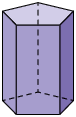 Ilustração de um prisma de base pentagonal.