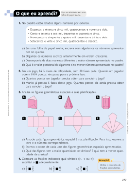 Página em miniatura com o título 'o que eu aprendi?' e exercícios.