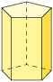 Ilustração de um prisma de bases pentagonais.