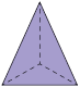 Ilustração de uma pirâmide de base triangular.