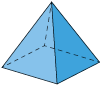 Ilustração de uma pirâmide de base quadrada.
