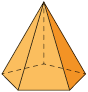 Ilustração de uma pirâmide de base pentagonal.