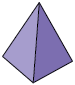 Ilustração de uma pirâmide de base quadrada.