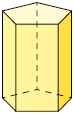Ilustração de um prisma de base pentagonal.