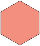 Ilustração de um hexágono.