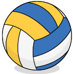 Ilustração de uma bola de voleibol.