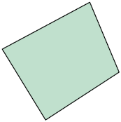 Ilustração de um polígono de 4 lados, com sua região interna colorida.